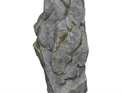 Scogliera rocciosa realistica a basso poli 09 Modello 3D