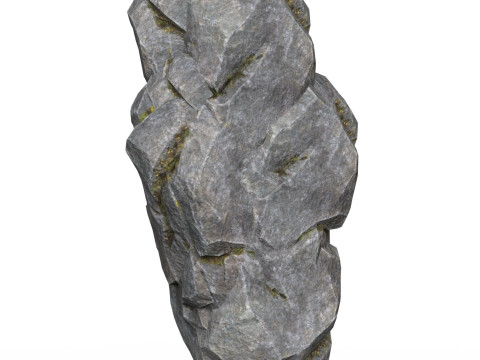 Realistic Low Poly Rock Cliff 09 3Dモデル