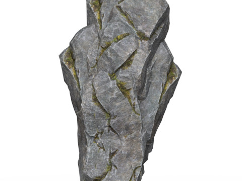 Realistic Low Poly Rock Cliff 09 3Dモデル