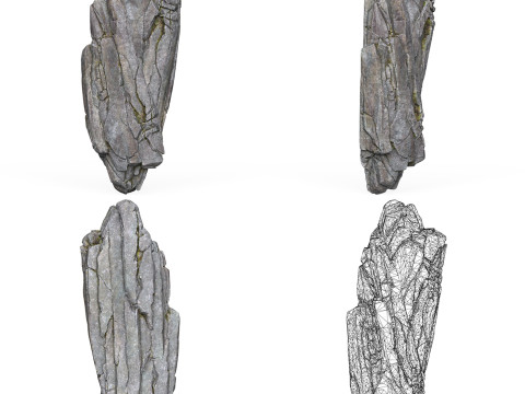 Realistic Low Poly Rock Cliff Collection Modelo 3D