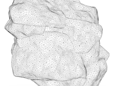 Low Poly Realistic Rock 01 3D Model