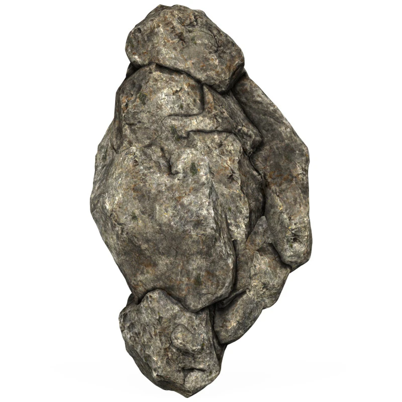 Low Poly Realistic Rock 03 3D Model .c4d .max .obj .3ds .fbx .stl .blend 