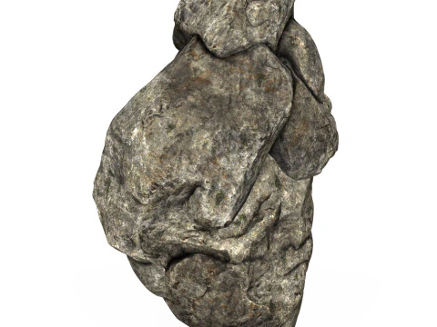 Low Poly Realistic Rock 03 3D Model