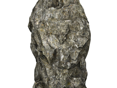 Low Poly Realistic Rock 04 3D Model