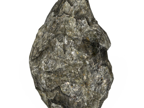 Low Poly Realistic Rock 04 3D Model