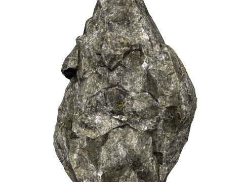 Low Poly Realistic Rock 04 3D Model