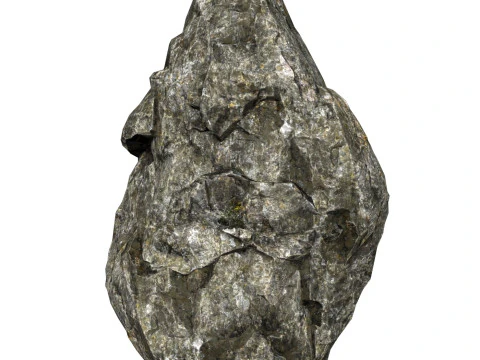 Low Poly Realistic Rock 04 3D Model