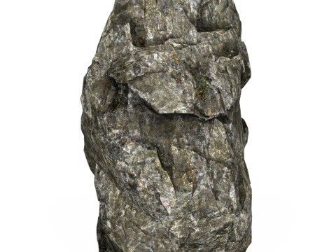 Low Poly Realistic Rock 04 3D Model