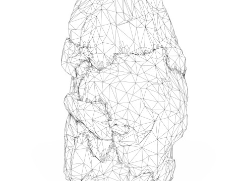 Low Poly Realistic Rock 04 3D Model