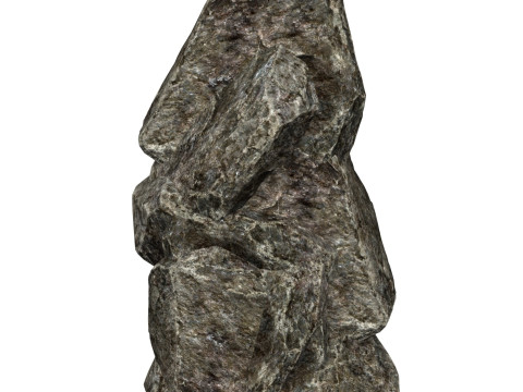 Low Poly Realistic Rock 05 3D Model
