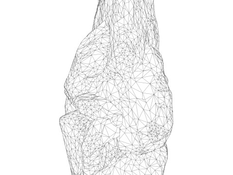 Low Poly Realistic Rock 05 3D Model