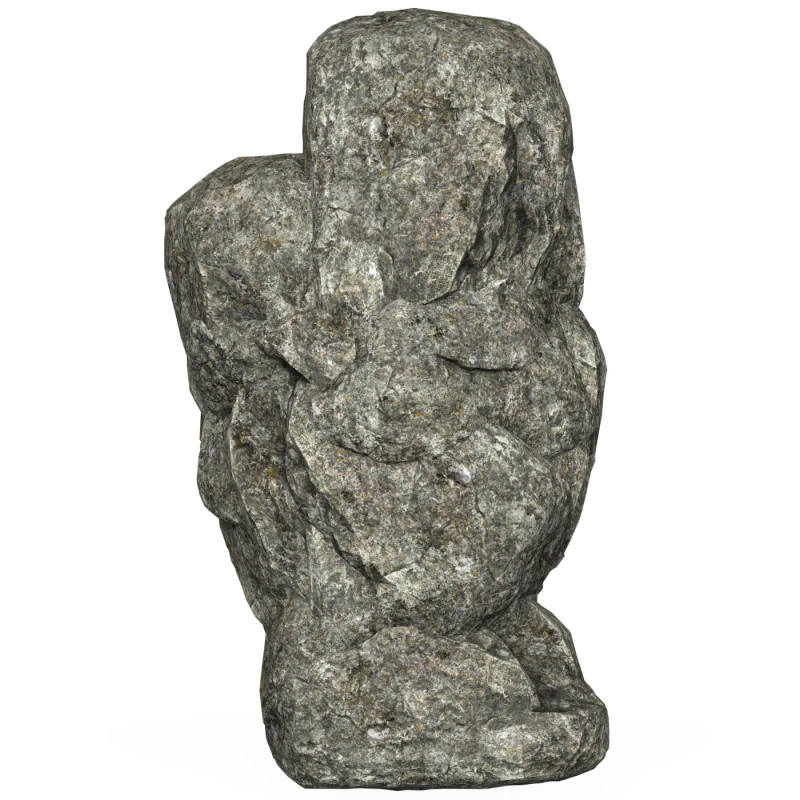 Low Poly Realistic Rock 06 3D Model .c4d .max .obj .3ds .fbx .stl .blend