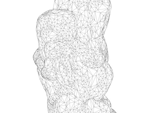 Low Poly Realistic Rock 06 3D Модель
