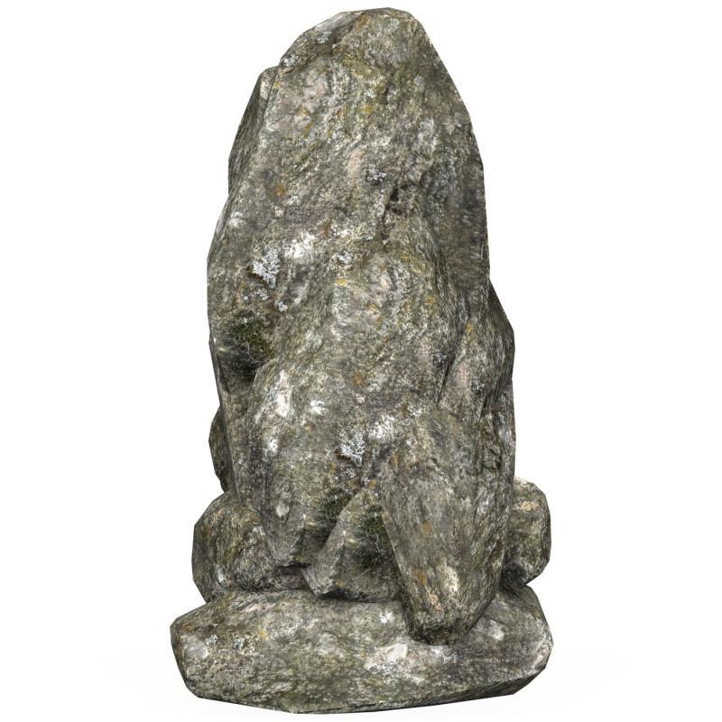 Low Poly Realistic Rock 07 3D Модель .c4d .max .obj .3ds .fbx .stl .blend 