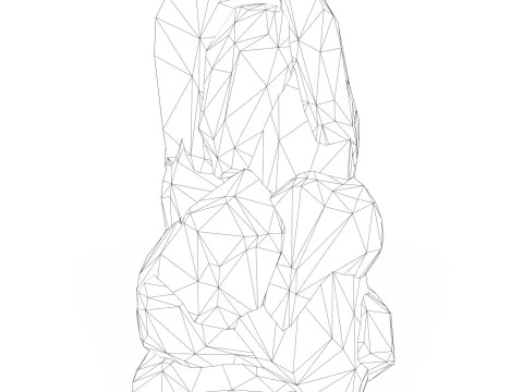 Low Poly Realistic Rock 07 3D Model