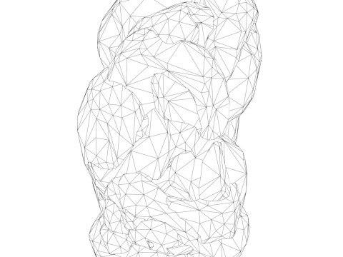 Low Poly Realistic Rock 08 3D Model