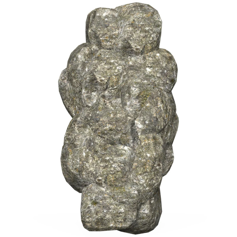 Low Poly Realistic Rock 09 3D Model .c4d .max .obj .3ds .fbx .stl .blend 