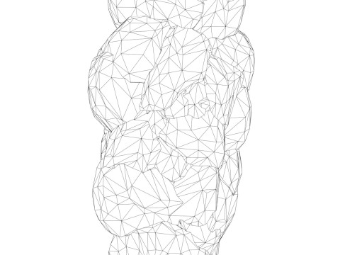 Low Poly Realistic Rock 09 3D 模型