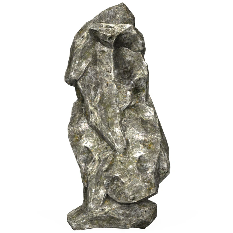 Low Poly Realistic Rock 11 3D Model .c4d .max .obj .3ds .fbx .stl .blend