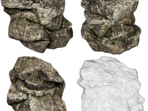 Low Poly Realistic Rock Collection 3Dモデル