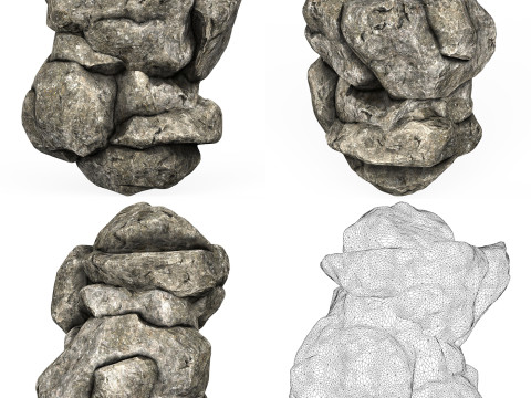 Low Poly Realistic Rock Collection 3Dモデル