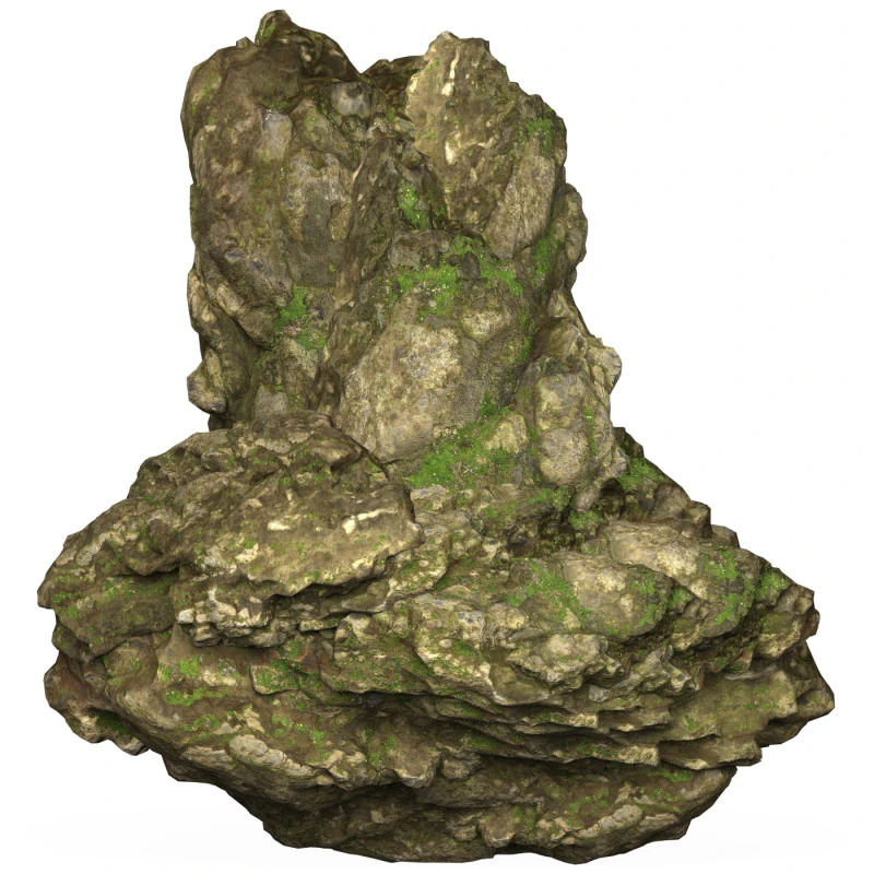 Mountain Rock 07 3D Model .c4d .max .obj .3ds .fbx .stl .blend