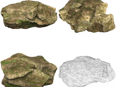 12 Mountain Rocks Collection 3D Model
