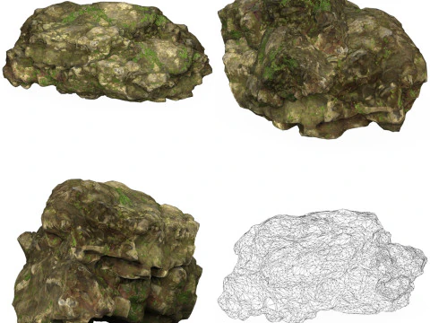 12 Mountain Rocks Collection 3D Model