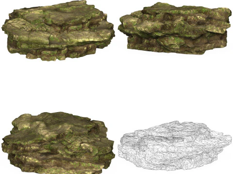 12 Mountain Rocks Collection 3D Model