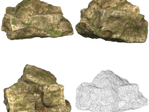 12 Mountain Rocks Collection 3D Model