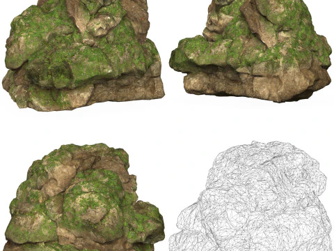 12 Mountain Rocks Collection 3D Model