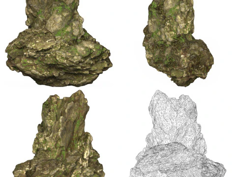 12 Mountain Rocks Collection 3D Model