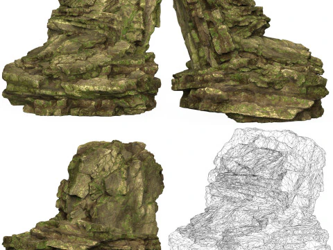 12 Mountain Rocks Collection 3D Model
