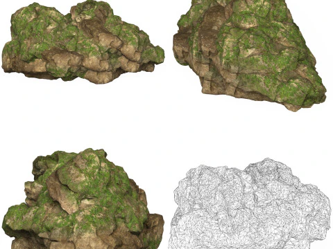 12 Mountain Rocks Collection 3D Model