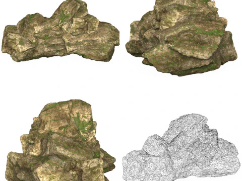 12 Mountain Rocks Collection 3D Model