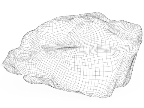 Low Poly Stone Rock 01 3D Модель
