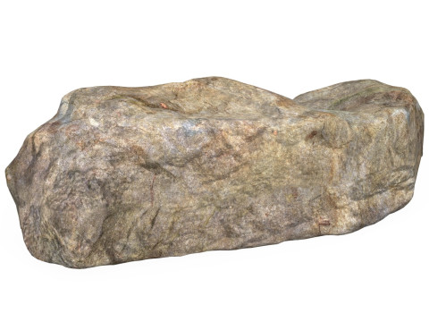 Low Poly Stone Rock 02 3D Model