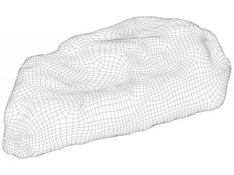 Low Poly Stone Rock 02 3D Model