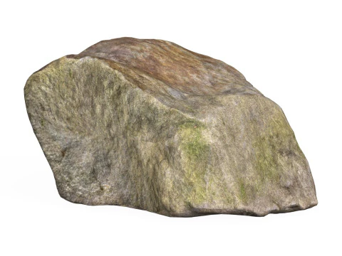 Low Poly Stone Rock 03 3D Model