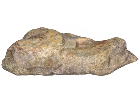 Low Poly Stone Rock 04 3D Model