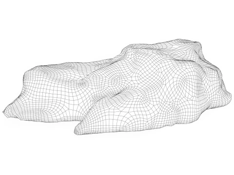 Low Poly Stone Rock 04 3D Model