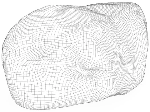 Rocha de pedra baixa poli 07 Modelo 3D