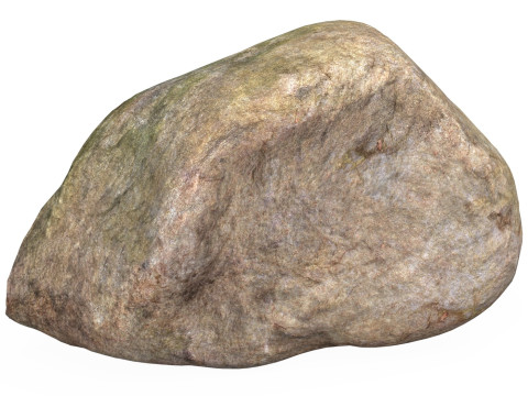 Low Poly Stone Rock 08 Model 3D