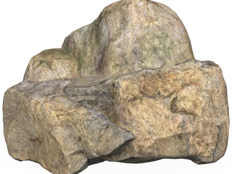 Low Poly Stone Rock 09 3D Model