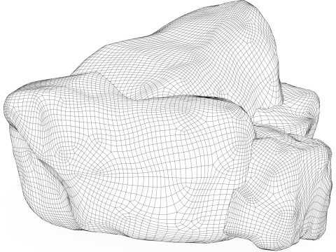 Low Poly Stone Rock 09 3D Model