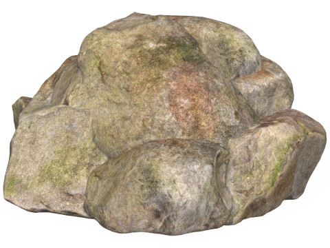 Low Poly Stone Rock 10 Model 3D