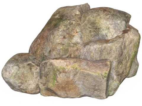 Low Poly Stone Rock 10 3D Model