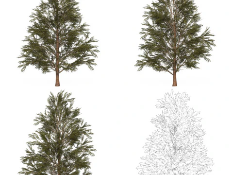 32 Game Ready Tree Collection 3D Model