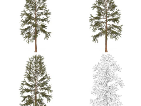 32 Game Ready Tree Collection 3D Model