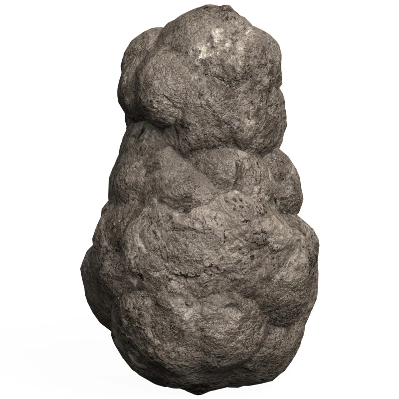 Game Ready Mud Rock 01 3D Model .c4d .max .obj .3ds .fbx .stl .blend